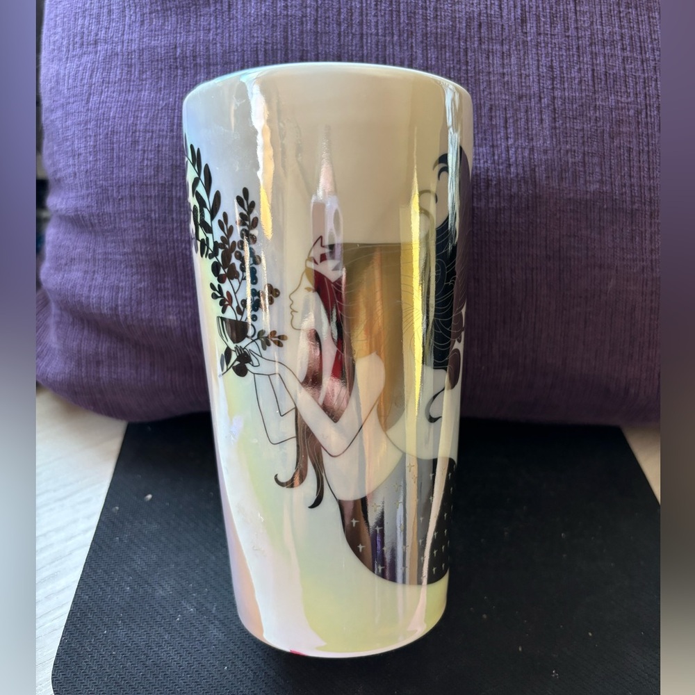 Starbucks 2021 Iridescent Ceramic Mermaid‎ Travel Mug